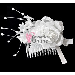 Accesoriu pentru decor par cu pini de prindere TRD036BB Alb cu Perle